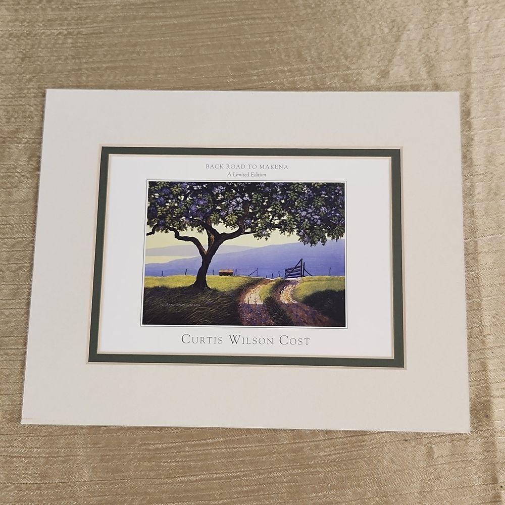 Curtis Wilson Cost Back Road to Makena A Limited Edition 2001 Signed Print